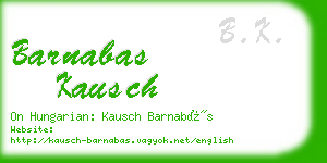 barnabas kausch business card